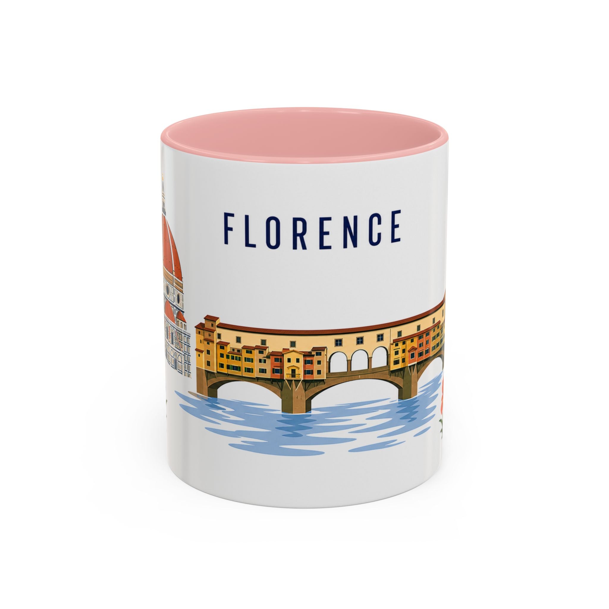 Florence Coffee Mug | Italy Travel Souvenir | Porcelain Decal City Gift | 11oz 15oz Accent Mug