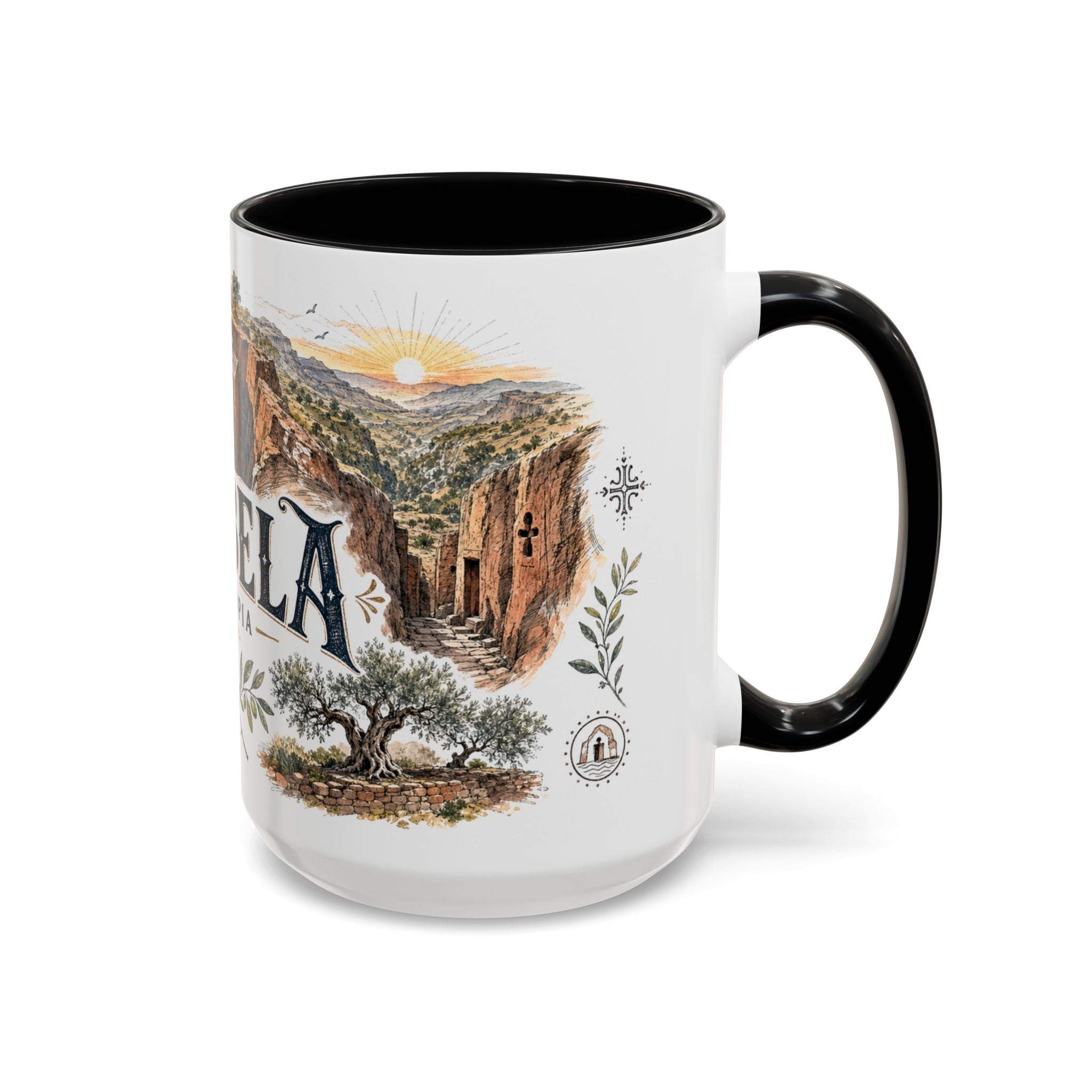 Lalibela Mug, Ethiopia Travel Souvenir, Bucket List Gift, Accent Ceramic Coffee Mug 11oz 15oz