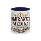 Marrakech Medina Coffee Mug | Travel Destination Souvenir Gift | Accent Color Ceramic 11oz 15oz