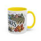 Finger Lakes Mug, New York Travel Souvenir, Bucket List Gift, Accent Ceramic Coffee Mug 11oz 15oz