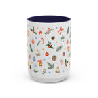 Christmas Bell Mug | Ribbon Gift Watercolor Holiday Cup | Accent Coffee Mug 11oz 15oz