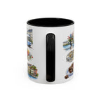 Geneva Illustrated Travel Mug | City Souvenir Accent Coffee Mug | 11oz 15oz Ceramic Cup
