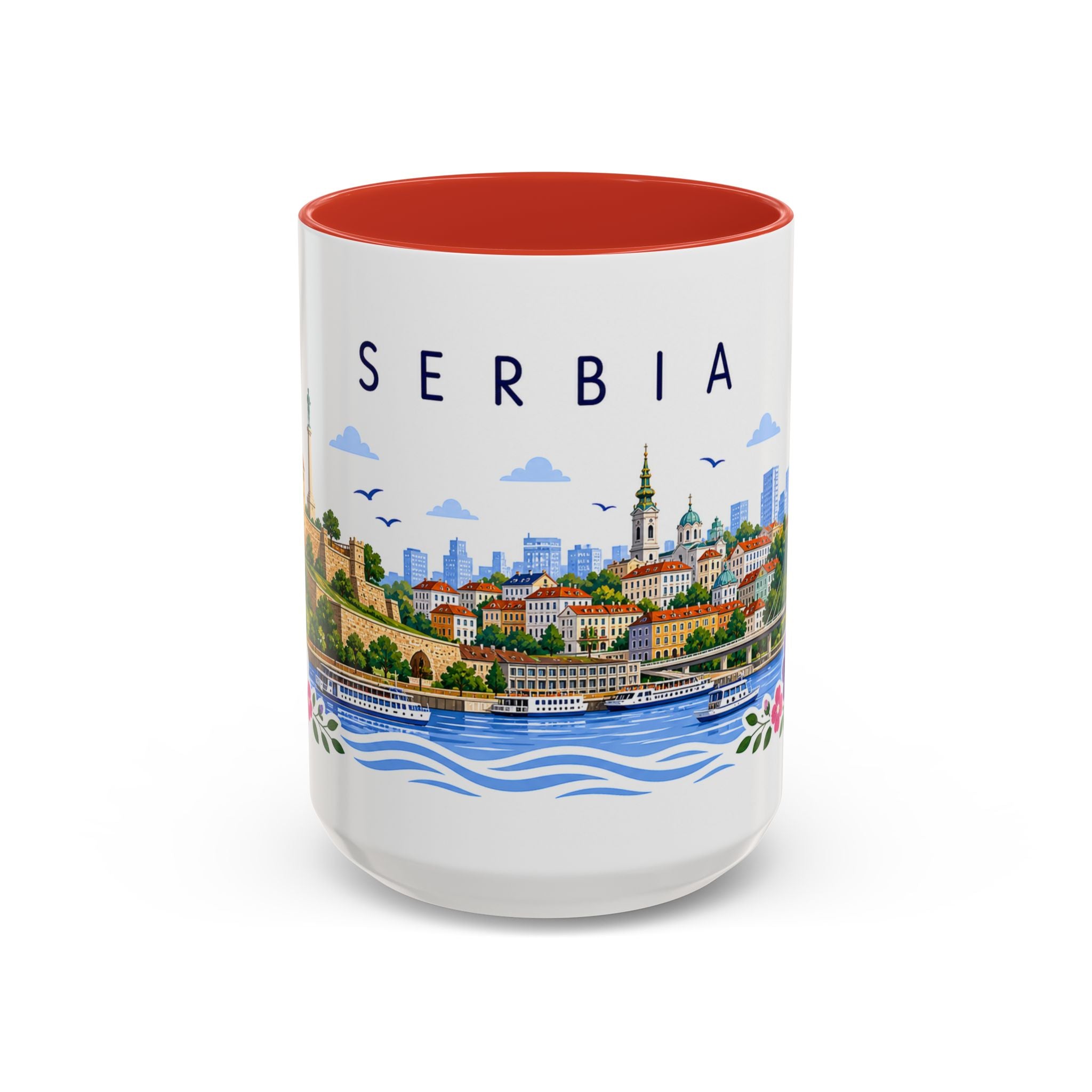 Serbia Coffee Mug | Travel Souvenir Accent Mug | Place Gift Ceramic Cup 11oz 15oz