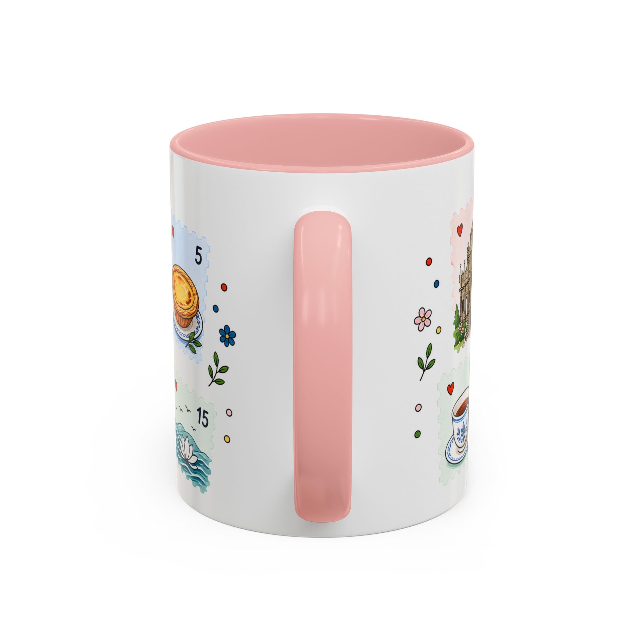 Macau Coffee Mug | Postage Stamp Collage Mug | Travel Souvenir Accent Cup 11oz 15oz