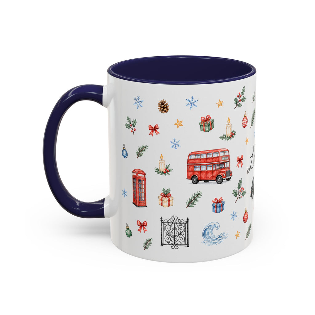 London Christmas Mug | Watercolor City Souvenir, Travel Memories, Ceramic Coffee Cup