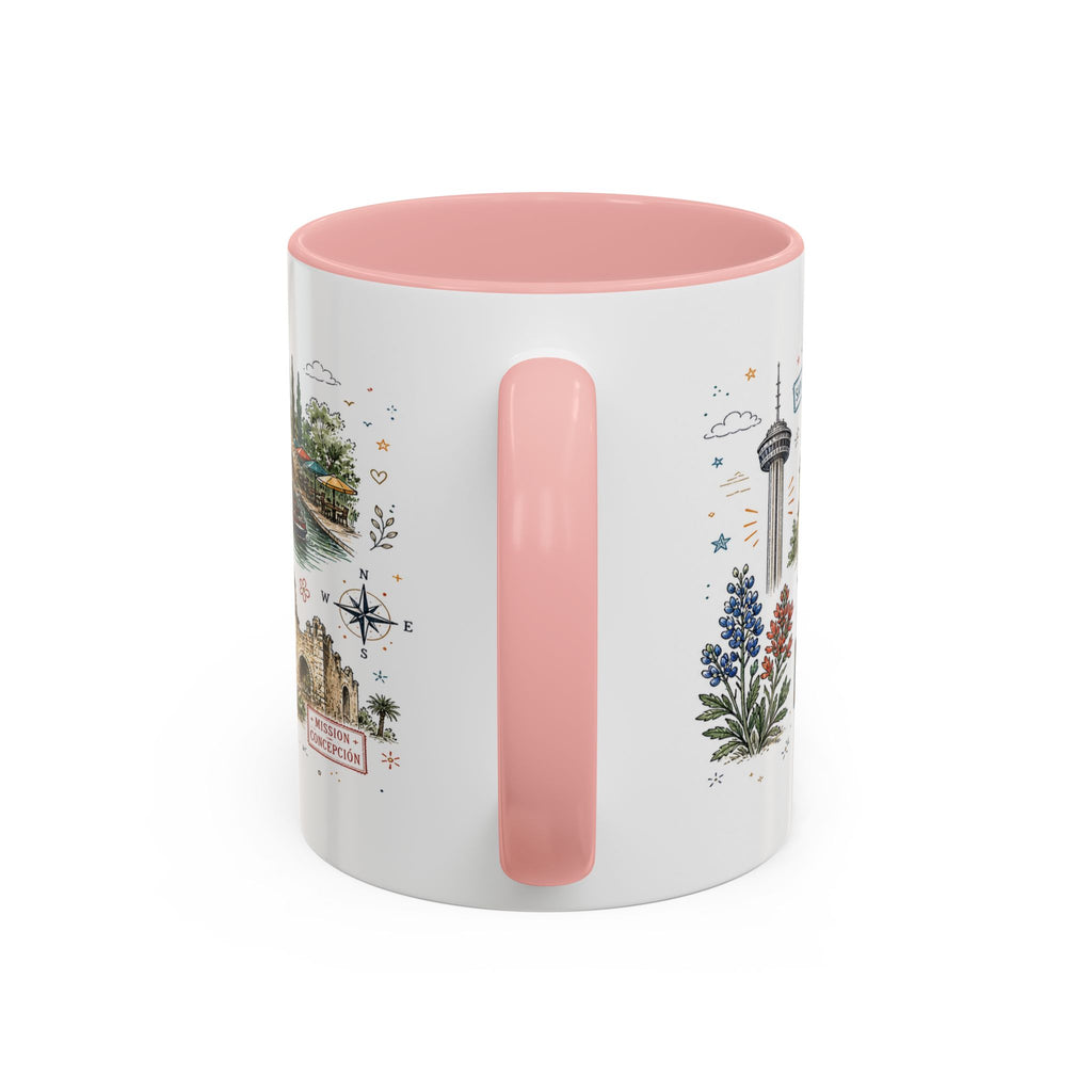 San Antonio Coffee Mug | Texas Souvenir City Gift | Accent Color Ceramic 11oz 15oz