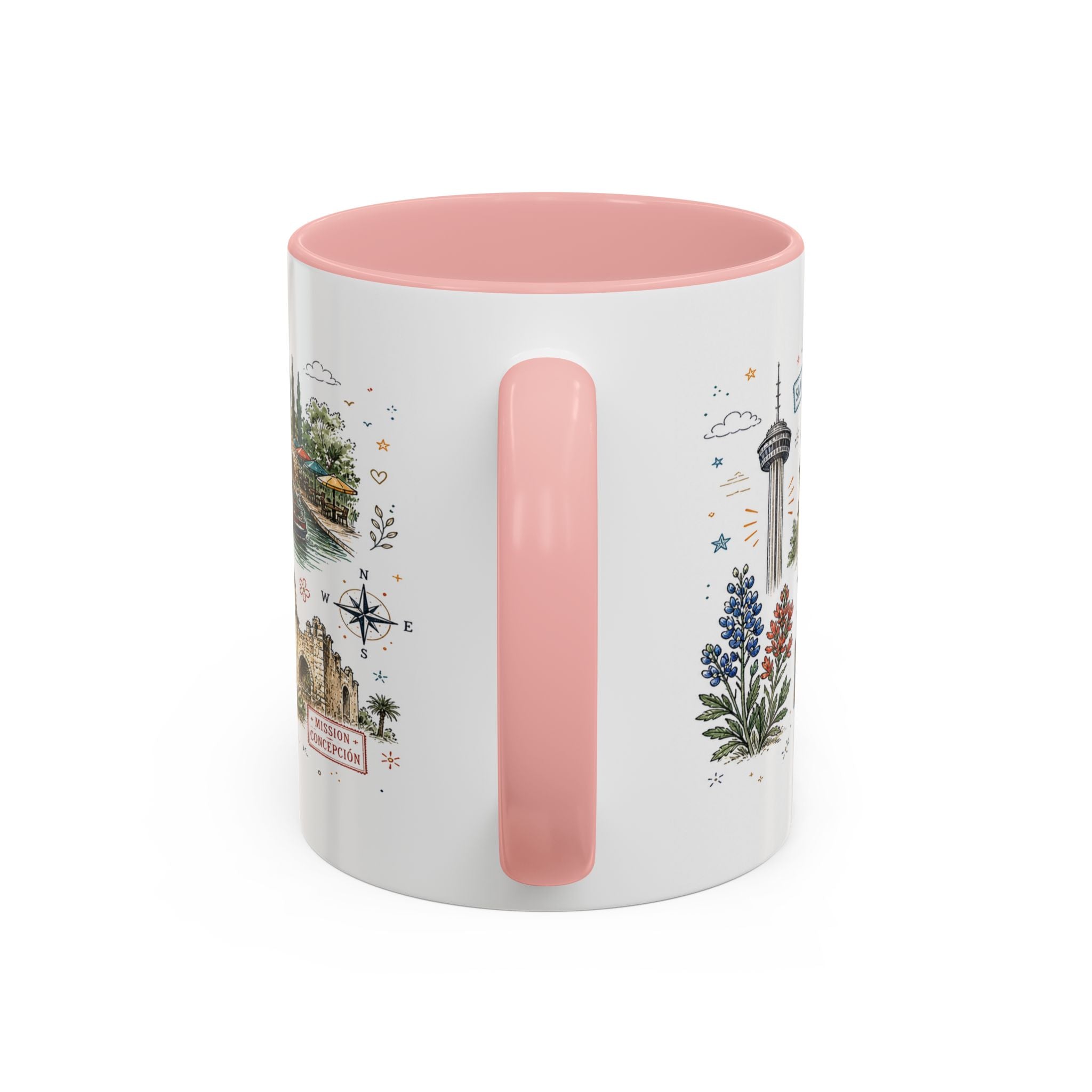 San Antonio Coffee Mug | Texas Souvenir City Gift | Accent Color Ceramic 11oz 15oz
