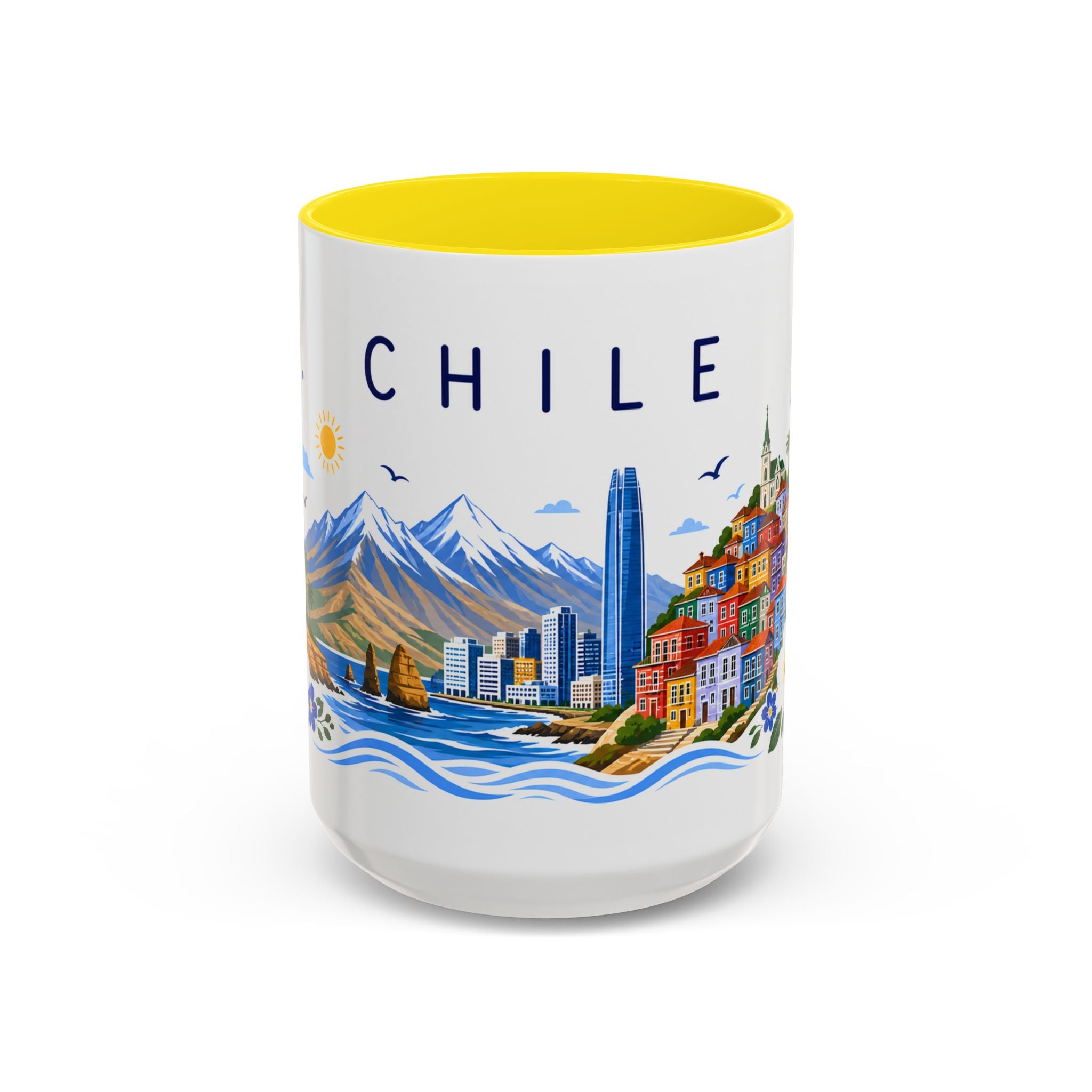 Chile Coffee Mug | Travel Souvenir Accent Mug | Place Gift Ceramic Cup 11oz 15oz