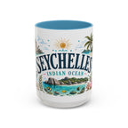 Seychelles Coffee Mug | Travel Destination Souvenir Gift | Accent Color Ceramic 11oz 15oz