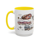 Petrified Forest National Park Coffee Mug | Arizona Painted Desert Fossil Gift | Accent Color Ceramic 11oz 15oz