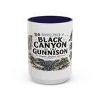 Black Canyon of the Gunnison National Park Coffee Mug | Colorado Deep Canyon Hiking Gift | Accent Color Ceramic 11oz 15oz