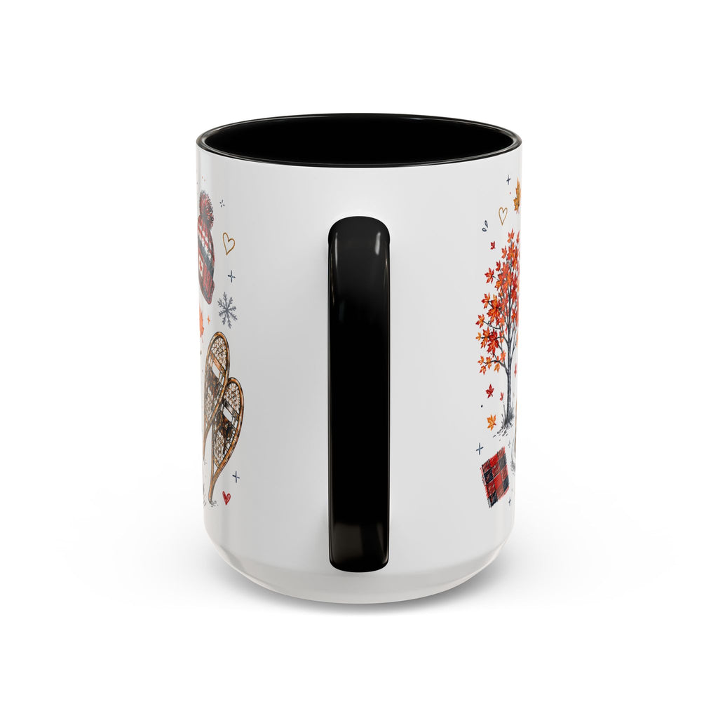 Maple Leaf Forever Coffee Mug | Canadian Pride Gift | Accent Color Ceramic 11oz 15oz