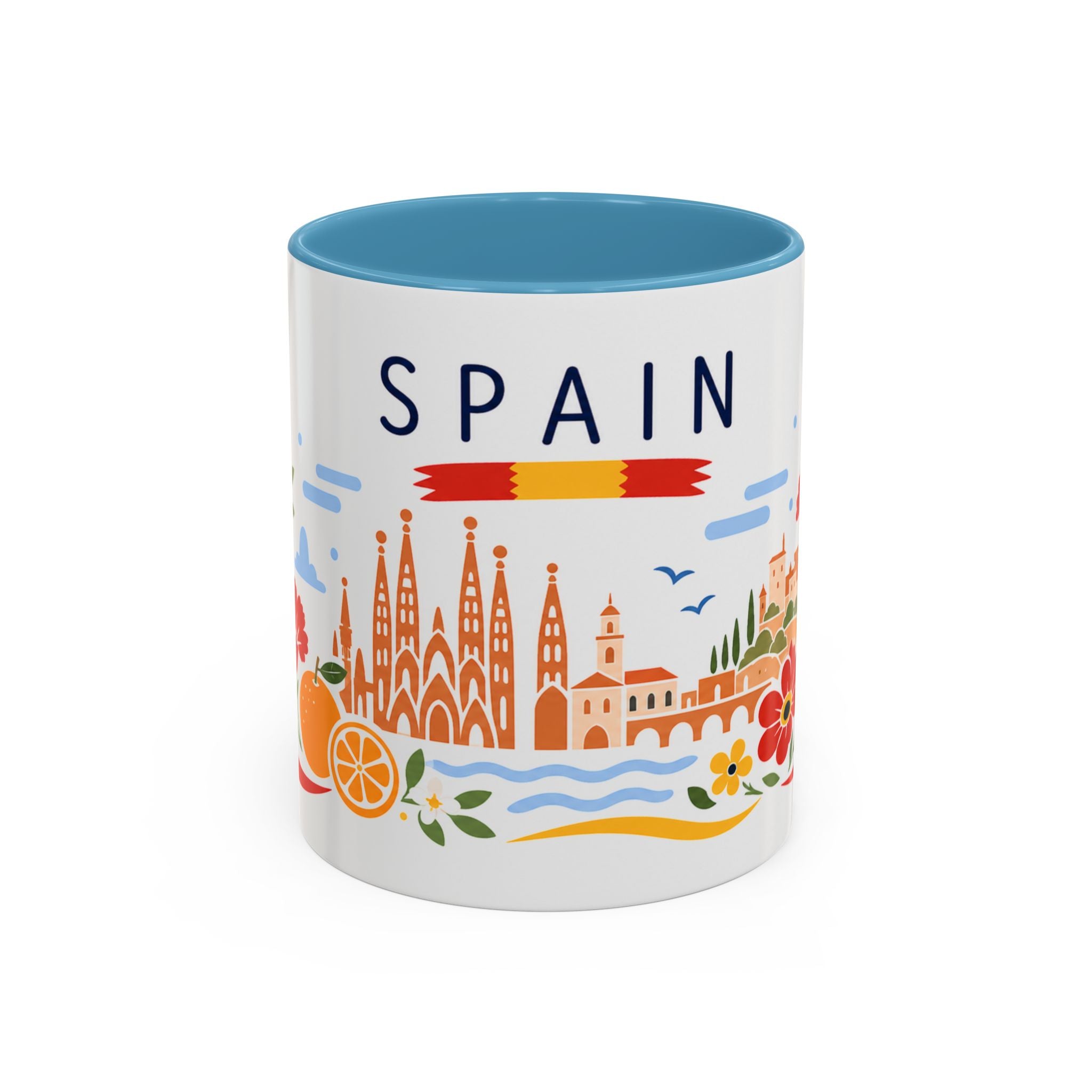 Spain Coffee Mug | Travel Souvenir Accent Mug | Country Gift Ceramic Cup 11oz 15oz