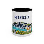 Guernsey Coffee Mug | Travel Souvenir Accent Mug | Country Gift Ceramic Cup 11oz 15oz