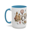 Cappadocia Coffee Mug | Travel Destination Souvenir Gift | Accent Color Ceramic 11oz 15oz