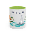 Punta Cana Coffee Mug | Dominican Republic Travel Souvenir | Porcelain Decal City Gift | 11oz 15oz Accent Mug