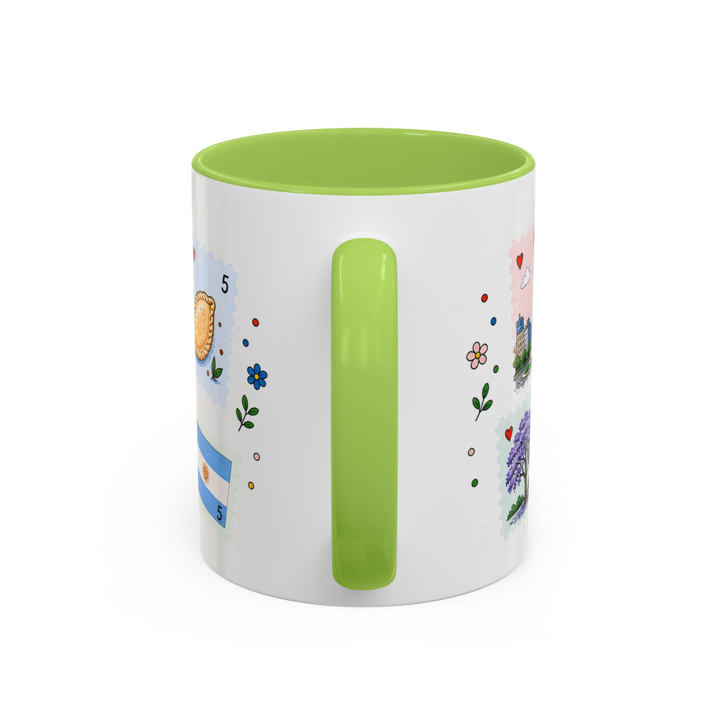 Buenos Aires Coffee Mug | Postage Stamp Collage Mug | Travel Souvenir Accent Cup 11oz 15oz