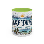 Lake Tahoe Mug, California Nevada Travel Souvenir, Bucket List Gift, Accent Ceramic Coffee Mug 11oz 15oz