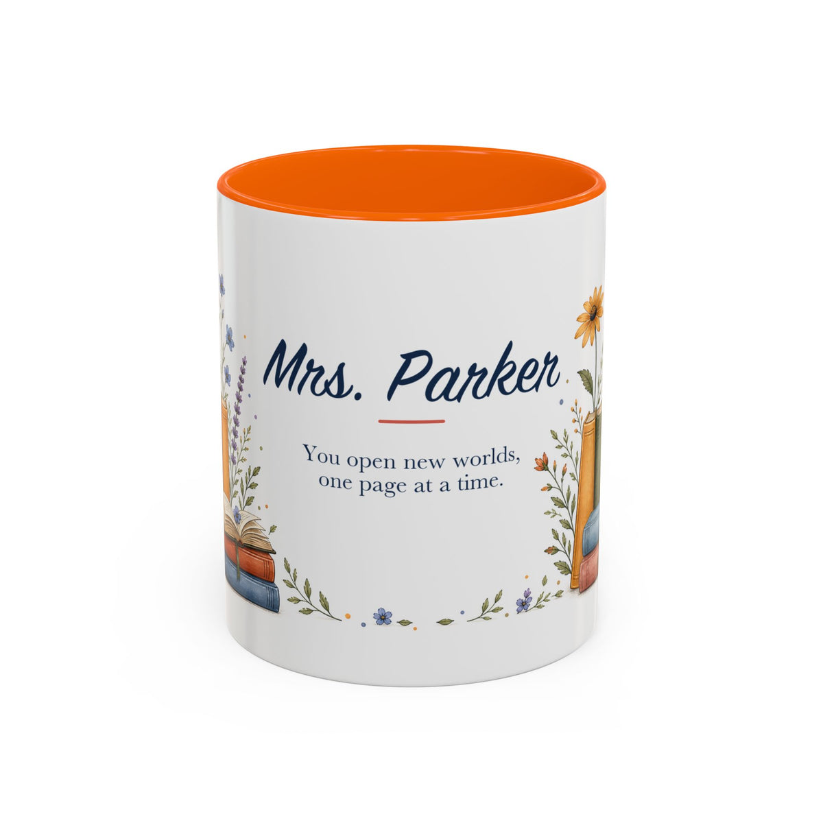 Personalized Reading Teacher Mug | Custom Name Book Lover Coffee Cup | Teacher Appreciation Gift