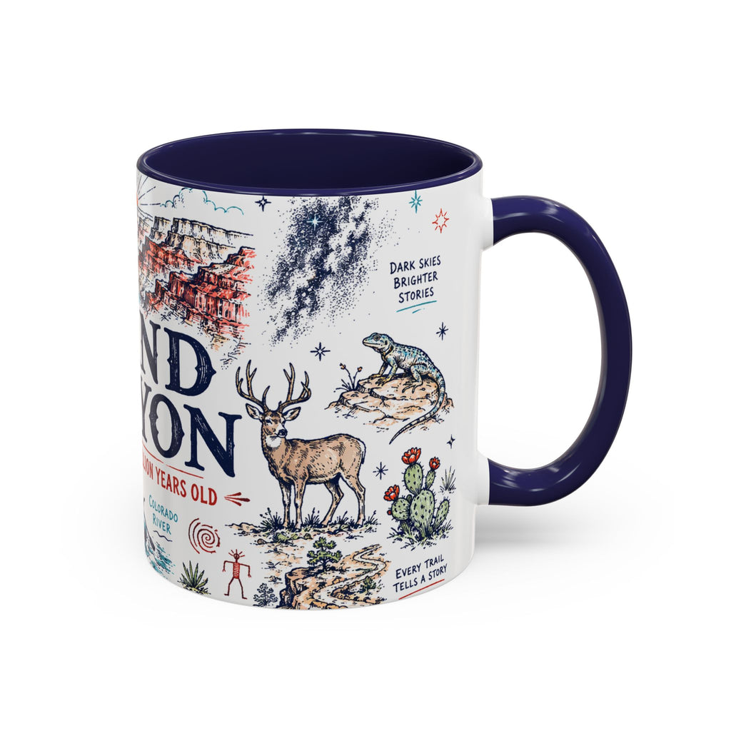 Grand Canyon National Park Coffee Mug | Hiking Camping Nature Gift | Accent Color Ceramic 11oz 15oz