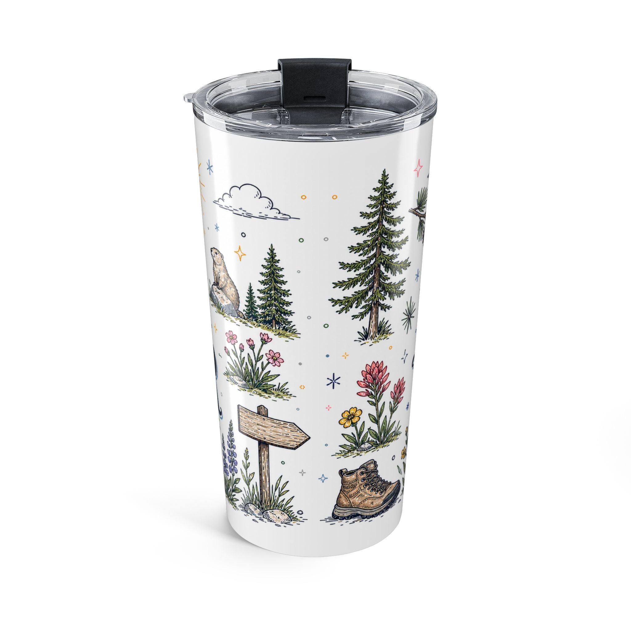 Mount Rainier National Park 20oz Tumbler | Washington Mountain Gift | Insulated Stainless Steel Travel Cup