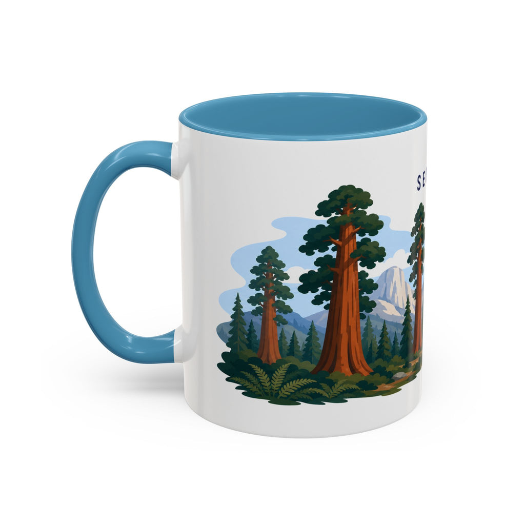 Sequoia National Park Coffee Mug | Solid Color Block Park Souvenir | 11oz 15oz Accent Mug