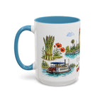 Stockton Illustrated Travel Mug | City Souvenir Accent Coffee Mug | 11oz 15oz Ceramic Cup