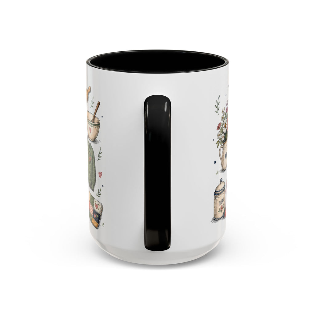 Grandma Makes Life Sweeter Coffee Mug | Gift From Grandkids | Accent Color Ceramic 11oz 15oz
