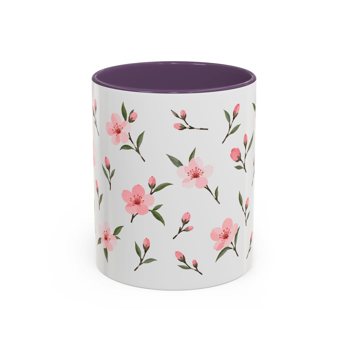 Delaware Peach Blossom Mug, State Flower Floral Coffee Cup, 11oz Botanical Gift