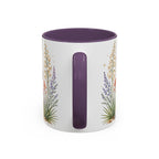 New Mexico State Map Mug | Desert Scenery, Yucca Flower Accent Coffee Cup
