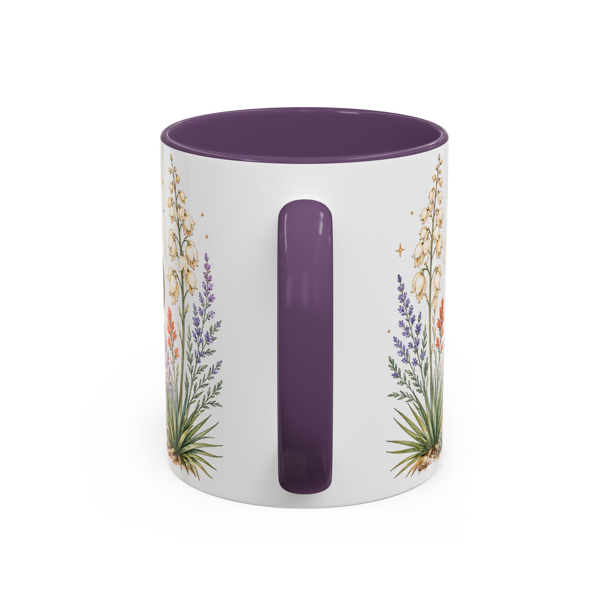 New Mexico State Map Mug | Desert Scenery, Yucca Flower Accent Coffee Cup