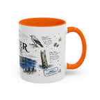 Crater Lake National Park Coffee Mug | Oregon Volcano Blue Lake Hiking Gift | Accent Color Ceramic 11oz 15oz