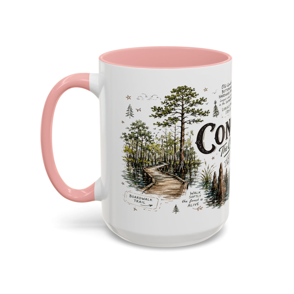 Congaree National Park Coffee Mug | South Carolina Forest Floodplain Gift | Accent Color Ceramic 11oz 15oz