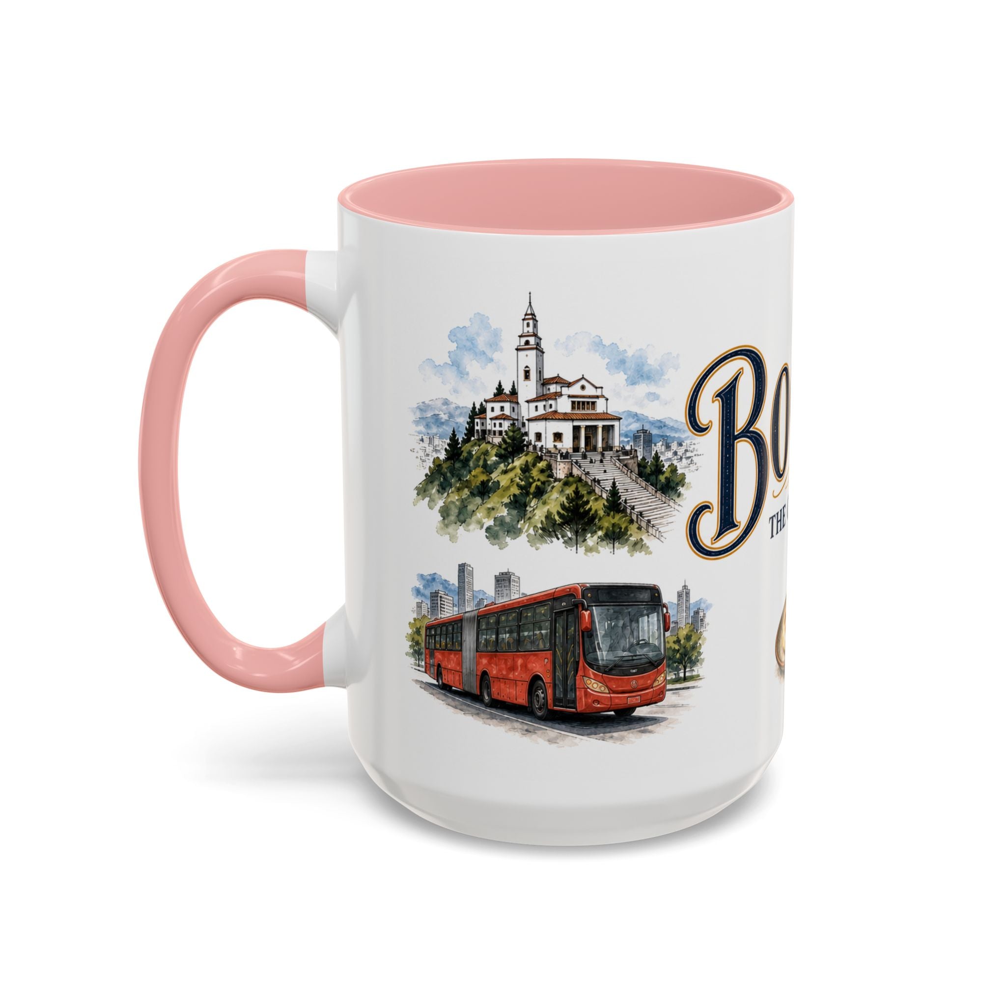 Bogota Coffee Mug | Colombia Travel Souvenir | Vintage Illustrated City Gift | 11 oz 15 oz Accent Mug