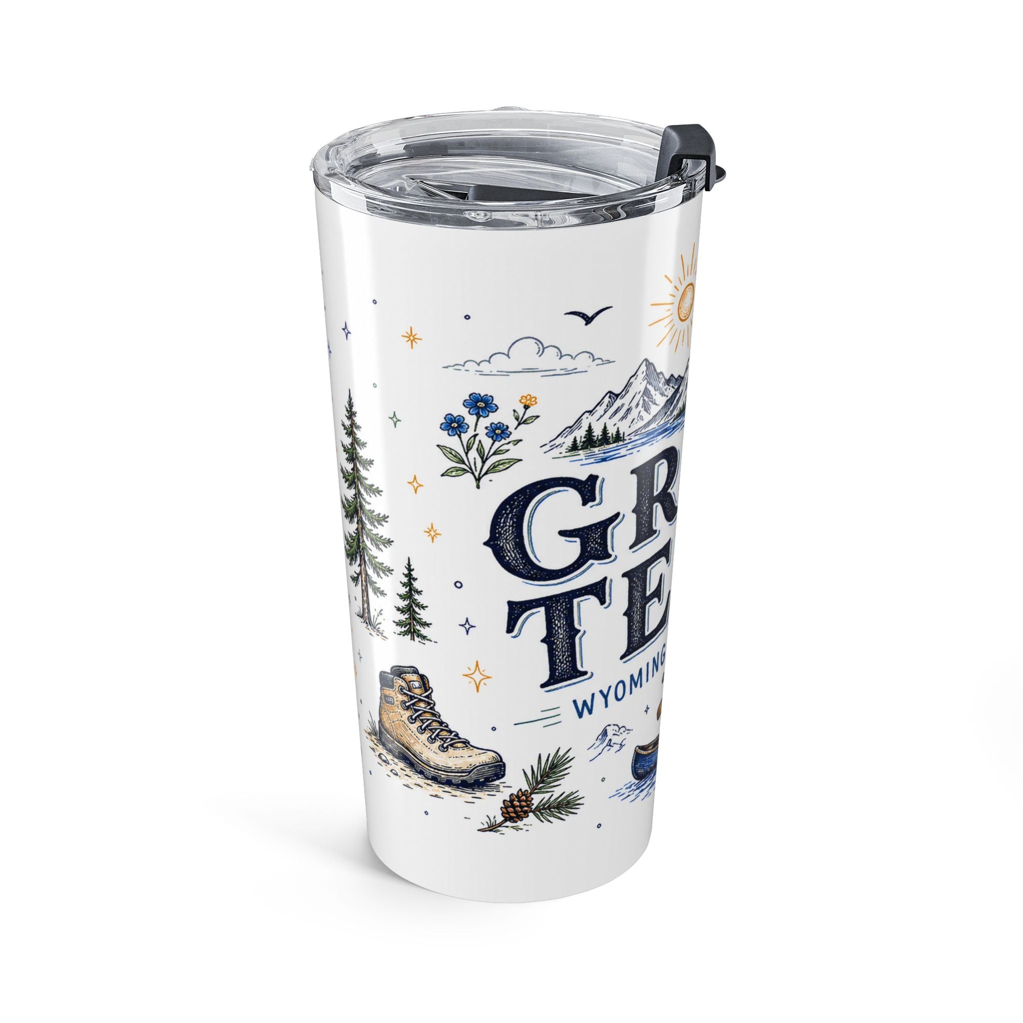 Grand Teton National Park 20oz Tumbler | Wyoming Mountain Gift | Insulated Stainless Steel Travel Cup