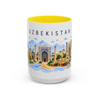 Uzbekistan Coffee Mug | Travel Souvenir Accent Mug | Place Gift Ceramic Cup 11oz 15oz