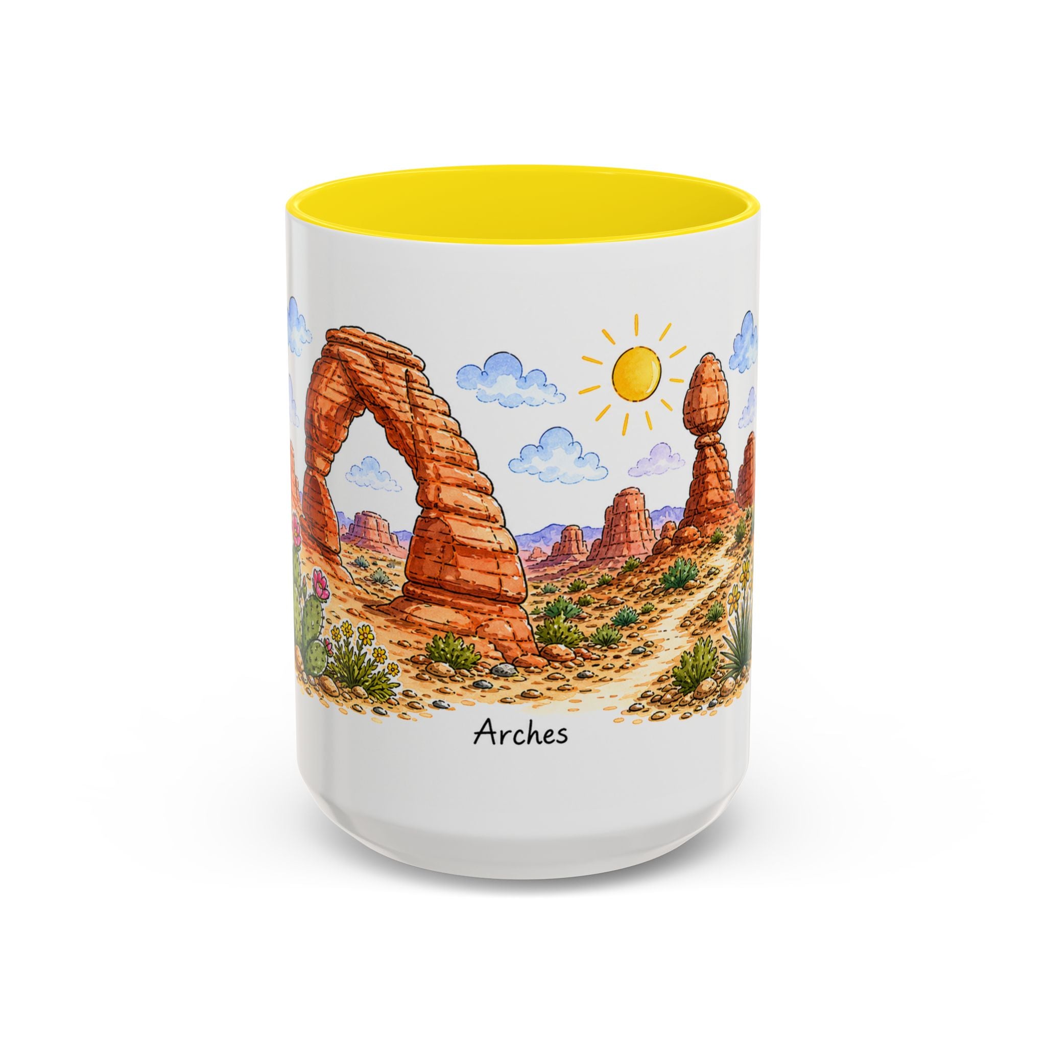 Arches National Park Mug | US Travel Souvenir Accent Coffee Mug | 11oz 15oz Ceramic Cup
