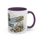 Jurassic Coast Mug, England Travel Souvenir, Bucket List Gift, Accent Ceramic Coffee Mug 11oz 15oz