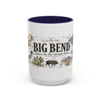 Big Bend National Park Coffee Mug | Texas Desert River Canyon Hiking Gift | Accent Color Ceramic 11oz 15oz