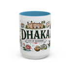Dhaka Coffee Mug | Bangladesh Souvenir Travel Gift | Accent Color Ceramic 11oz 15oz