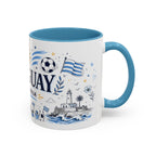 Uruguay Soccer Coffee Mug | World Cup Fan Gift | Accent Color Ceramic 11oz 15oz Match Day Cup