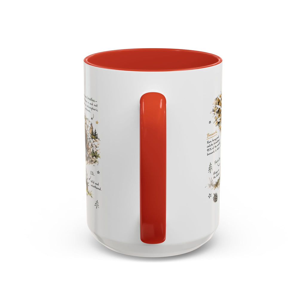 Wind Cave National Park Coffee Mug | South Dakota Cave Bison Prairie Gift | Accent Color Ceramic 11oz 15oz