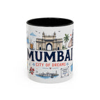 Mumbai Coffee Mug | India Souvenir Travel Gift | Accent Color Ceramic 11oz 15oz