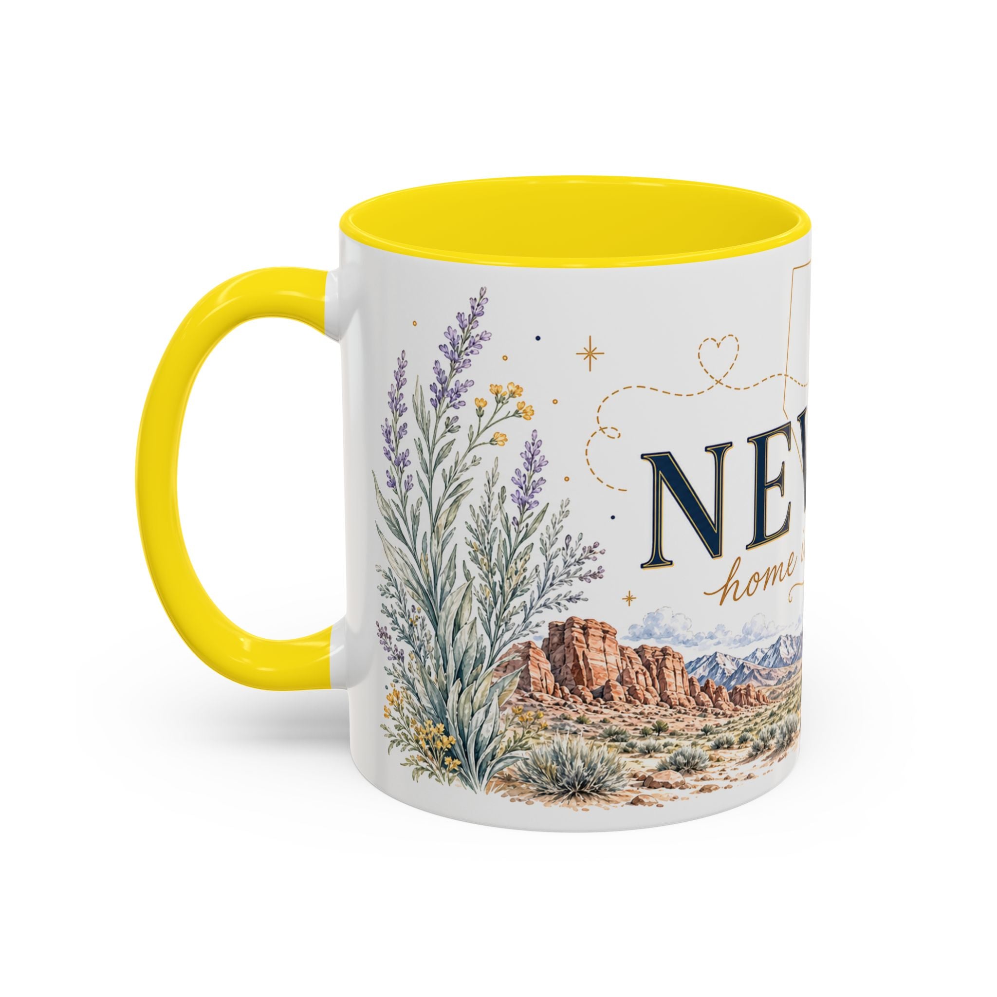 Nevada Home State Mug | Moving Away, Long Distance Friendship Gift | 11oz 15oz Accent Mug