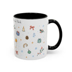 Rocky Mountain National Park Christmas Mug | Watercolor Travel Souvenir | Holiday Gift | Accent Ceramic Coffee Cup 11oz 15oz