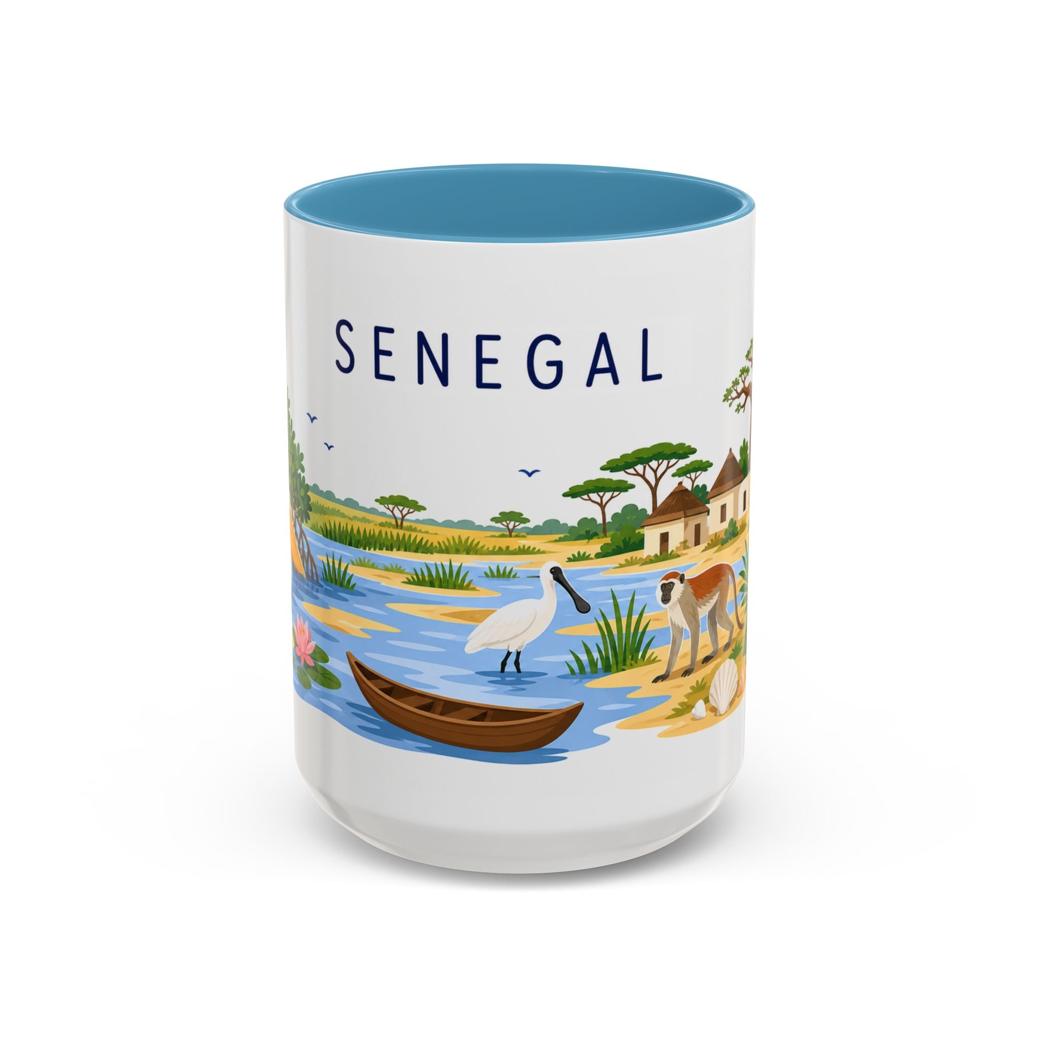 Senegal Soccer Coffee Mug | World Cup Fan Gift | Accent Color Ceramic 11oz 15oz Match Day Cup
