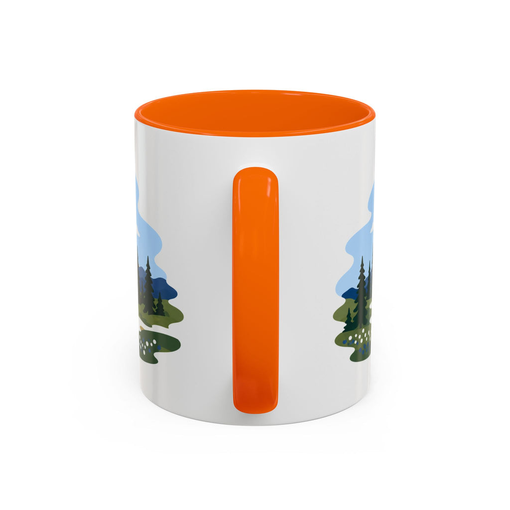 Mount Rainier National Park Coffee Mug | Solid Color Block Park Souvenir | 11oz 15oz Accent Mug