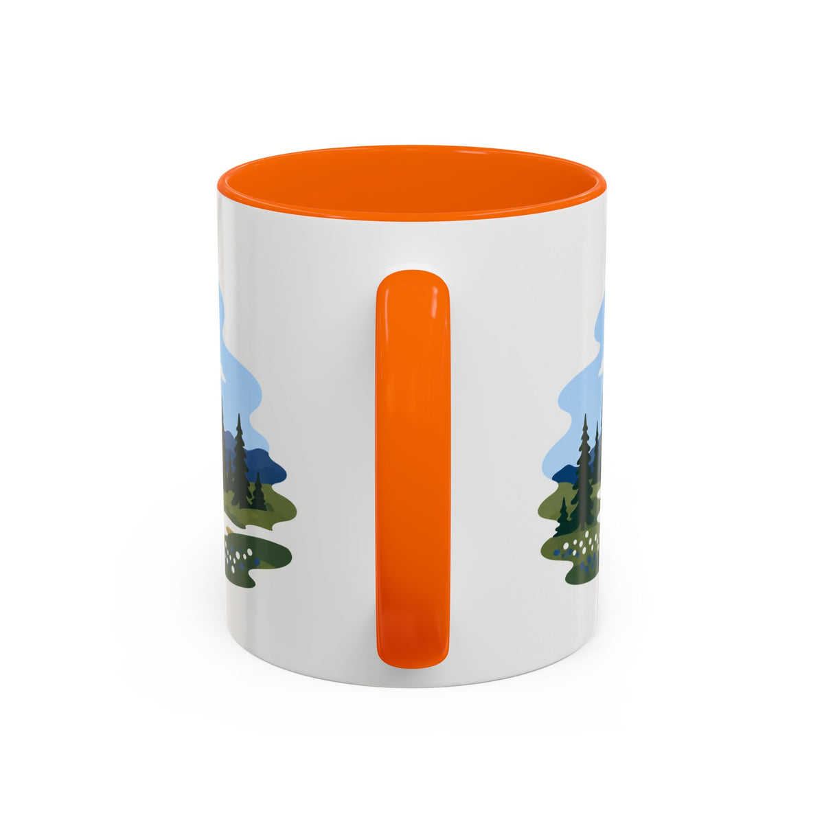 Mount Rainier National Park Coffee Mug | Solid Color Block Park Souvenir | 11oz 15oz Accent Mug