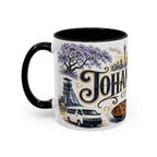 Johannesburg Coffee Mug | South Africa Travel Souvenir | Vintage Illustrated City Gift | 11 oz 15 oz Accent Mug