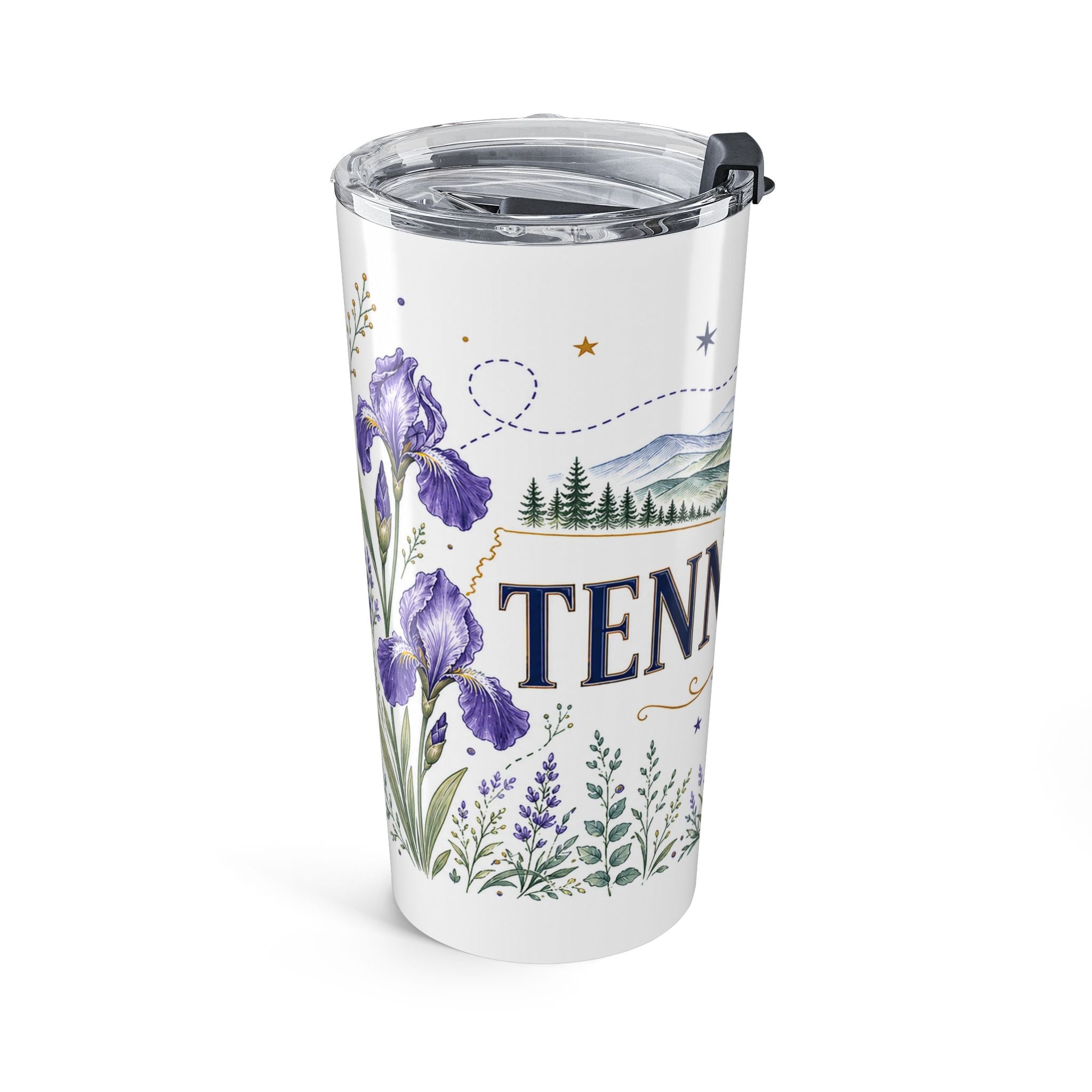 Tennessee State Flower 20oz Tumbler | Tennessee Botanical Gift | Insulated Stainless Steel Travel Cup